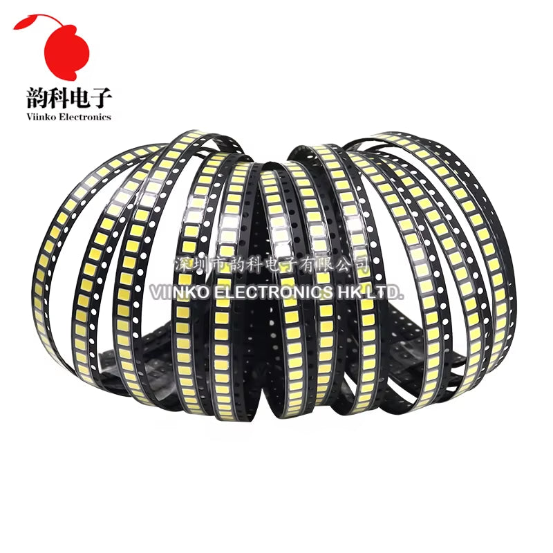 100Pcs High Brightness SMD LED 2835 1W 0.5W 0.2W White 3V 6V 9V 18V 36V 150MA/100MA/30MA/60MA/80MA 6000-6500K