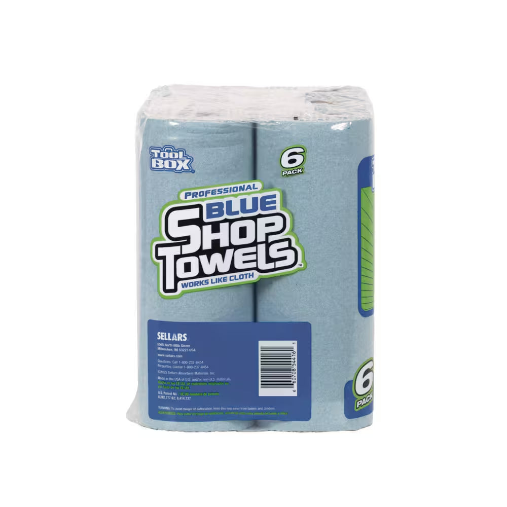 Professional Blue (330Ct Total Sheets; 55Ct per Roll; 11 In. X 9 In. Sheet Size; ) 6-Pack Disposable Shop Towel