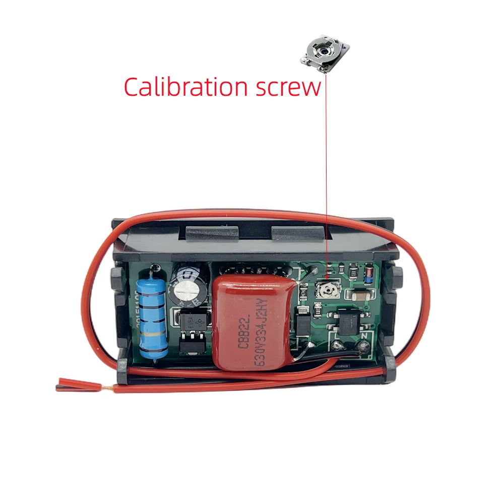 AC 70-500V 0.56" LED Digital Voltmeter Voltage Meter Volt Instrument Tool 2 Wires Red Green Blue Display 110V 220V DIY 0.56 Inch